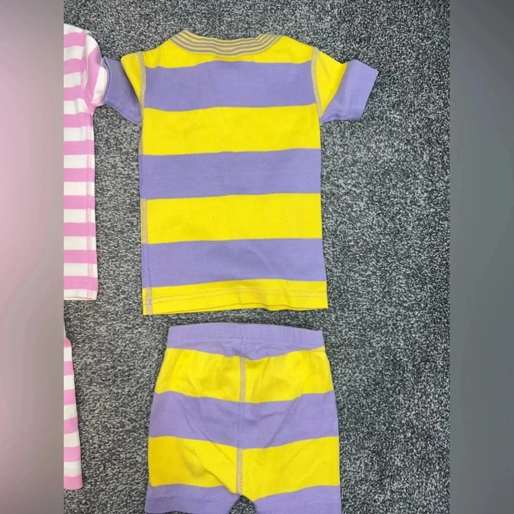 Hanna Andersson stripped shorts pajamas size 2